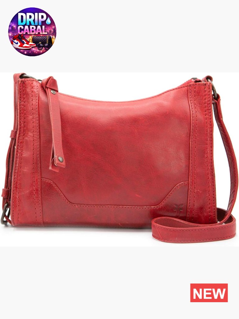 Leather Zip Crossbody Bag With Adjustable Strap & Multiple Pockets